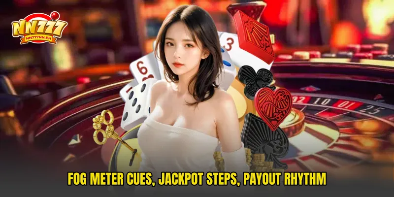 Fog meter cues, jackpot steps, payout rhythm